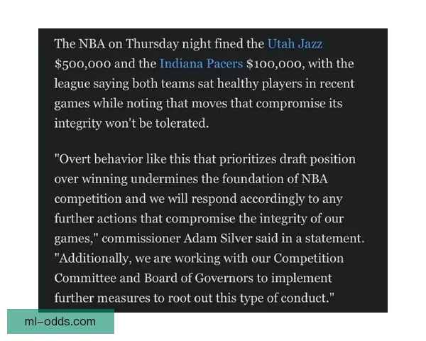 NBA反摆烂计划引争议 名记直言季后赛球队不应只为乐透签